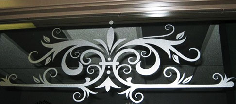 Majestic Sign Studio | Etched Glass Window Filigree