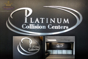 Brushed Aluminum Acrylic Sign Logo & Letters