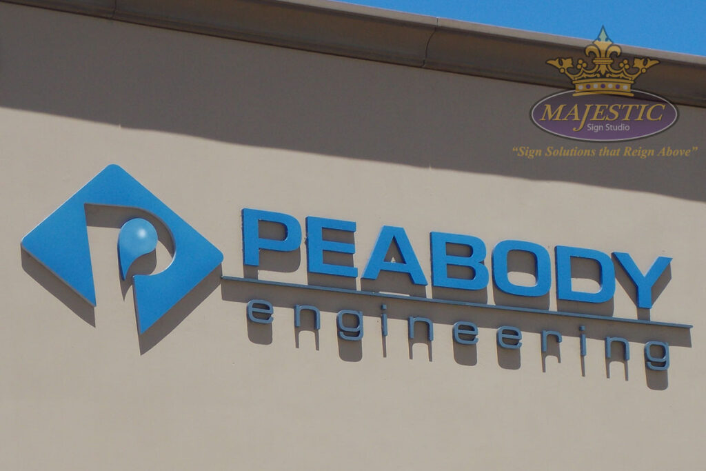 Letter Foam & Aluminum Face Building Signage for Corona Engineering Firm