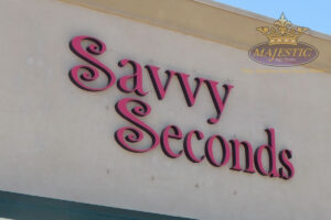 Letter Foam Sign with Aluminum Face for Retail Boutique