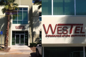 Business Sign with Painted PVC - Communications Company