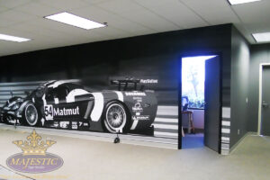 Custom Wall Mural for Commerical Office - Manufacturer of High Performance Vehicles