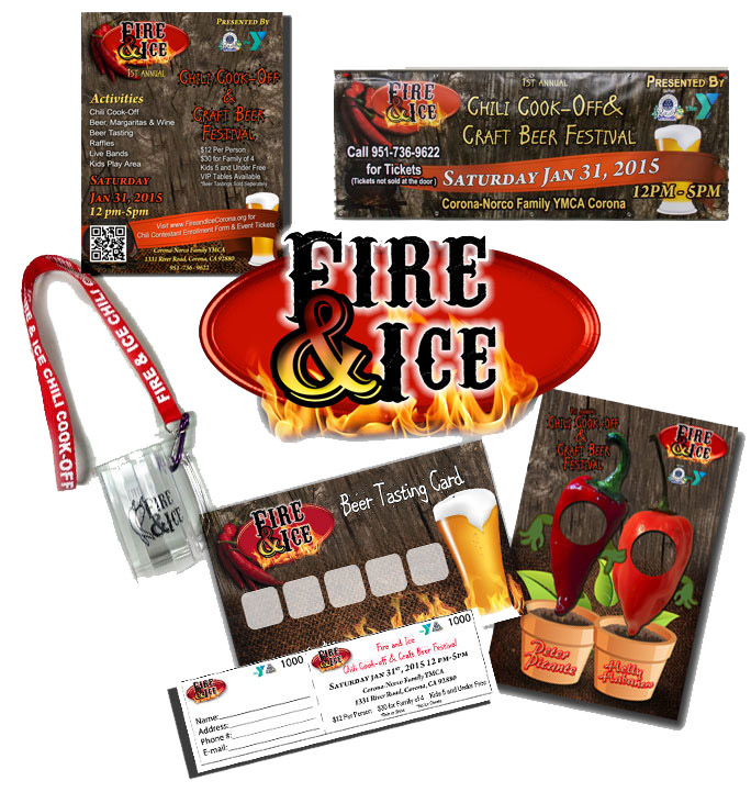 Majestic Sign Studio | Fire & Ice Chili Cook-Off and Craft Beer Festival Event Graphics and Promo Materials