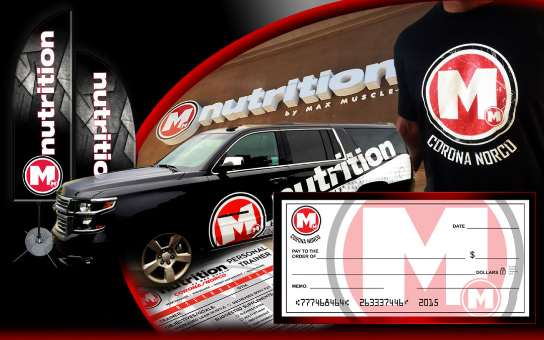 Max Muscle Nutrition Talks Brand Awareness with Exterior Signage, Vehicle Wraps & T-shirts