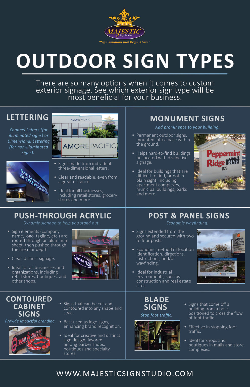 Types of outdoor signage for your business.