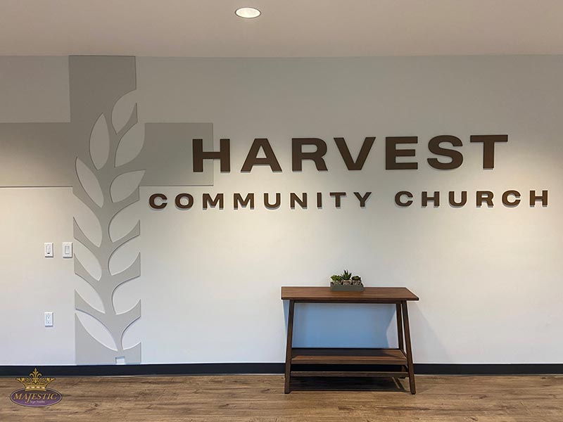 Harvest Community Church Interior Sign in Corona - Majestic Sign Studio