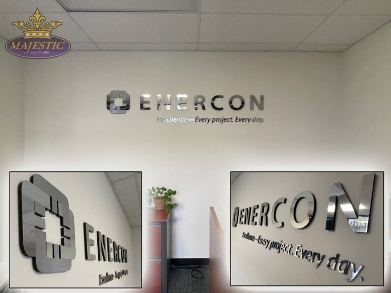 Enercon Lobby Signs Made by Majestic Sign Studio in Corona, CA