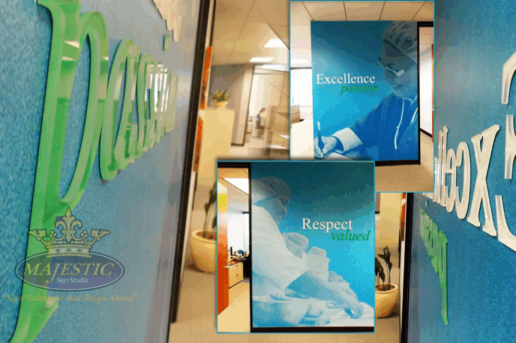 Custom Office Wall Murals for Corporate Branding | Majestic Sign Studio