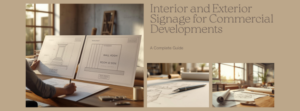 Interior and exterior signage planning for commercial developments