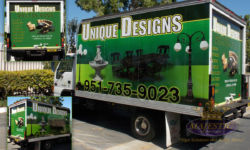 Custom Truck Trailer Wrap for Local Deliveries - Outdoor Furniture, Lighting, Fountains, Corona