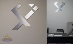 Sliver Glass Office Lobby Signs