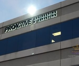 Halo Lit Channel Letter Corporate Building Sign